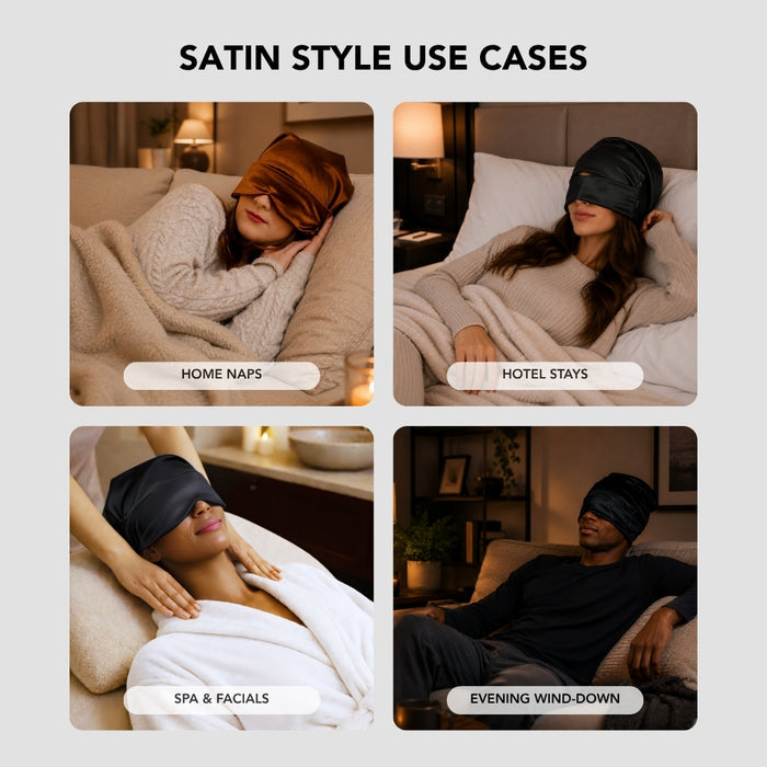 Satin-Lined, Convertible Nap Cap™ with Hidden Eye Mask