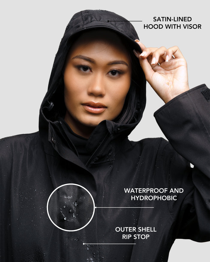 Satin-Lined Packable, Waterproof Lite Rain Jacket