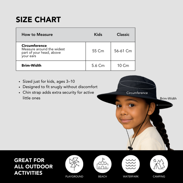 Satin-Lined, Waterproof Kid's Sun Hat
