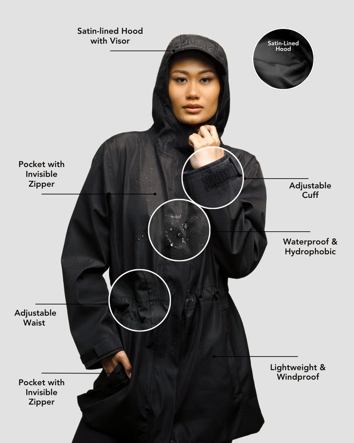 Satin-Lined, Waterproof Lite Rain Jacket Bundle