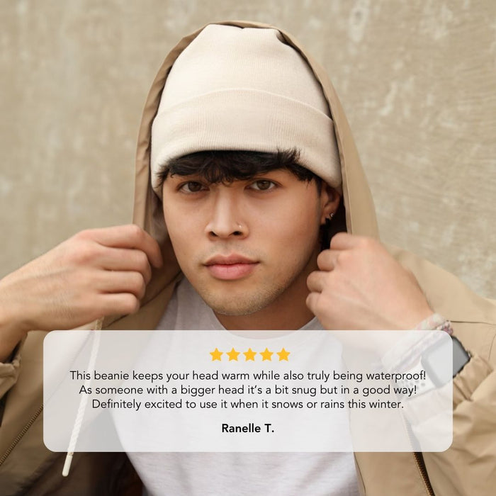 Satin-Lined, Waterproof, Men's Cuffed Beanie