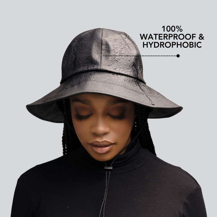 Satin-Lined, Waterproof Sou'wester Rain Hat