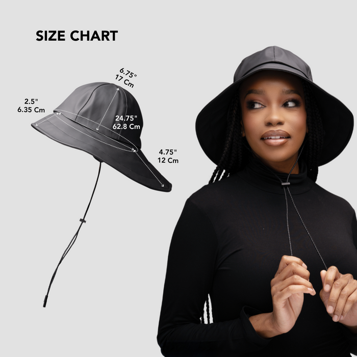 Satin-Lined, Waterproof Sou'wester Rain Hat