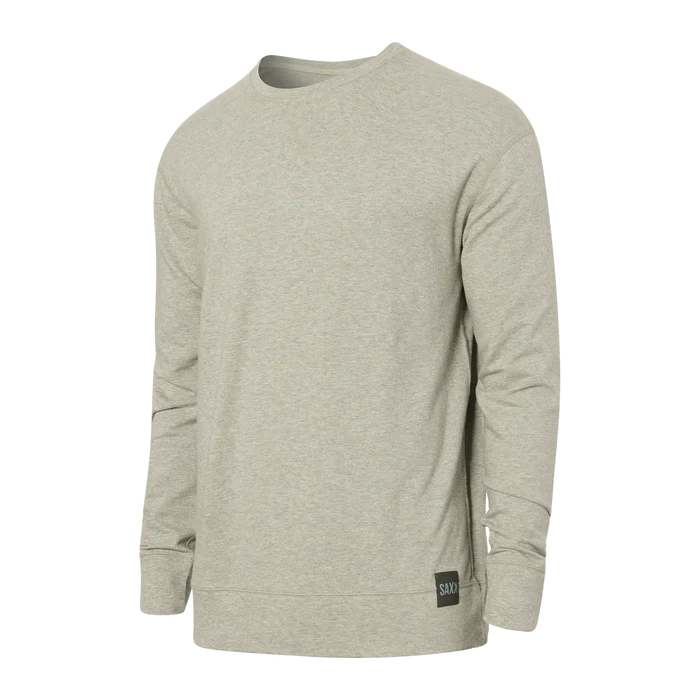 SAXX 3SIX FIVE LONG SLEEVE CREW - ASH GREY HEATHER