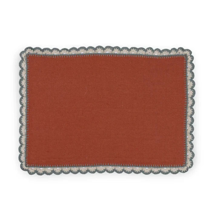 Scallop Terracota Placemat, Set of 4