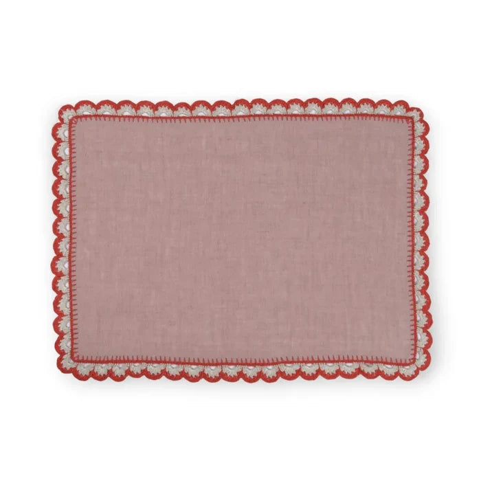 Scallop Terracota Placemat, Set of 4