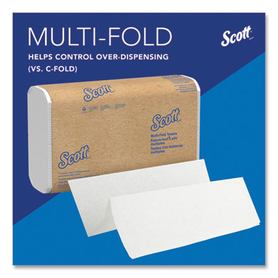 SCOTT 1804 Essential Multi Fold Paper Towels,1-Ply, White, 250x16/case (4000) (40% POST CONSUMER CONTENT) ( 1804 )