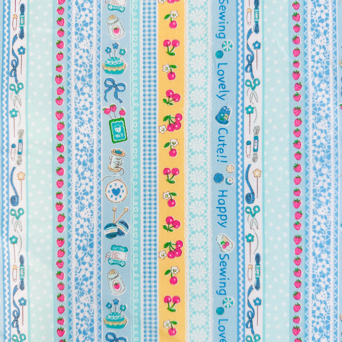Sewing Ribbon - Blue (C) - Atsuko Matsuyama - 30's Collection - Yuwa