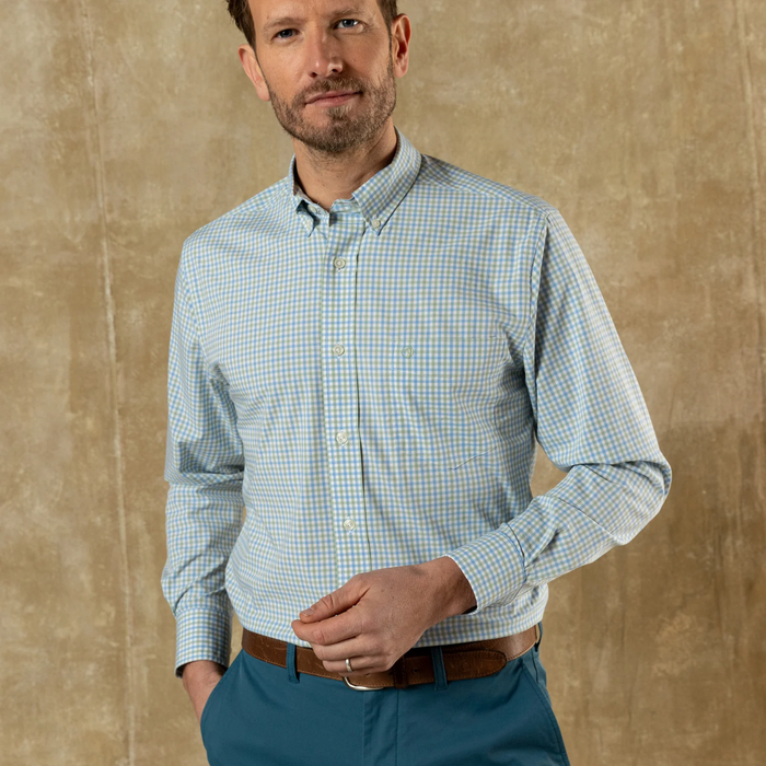 Shaw Performance Poplin Sport Shirt - Sage