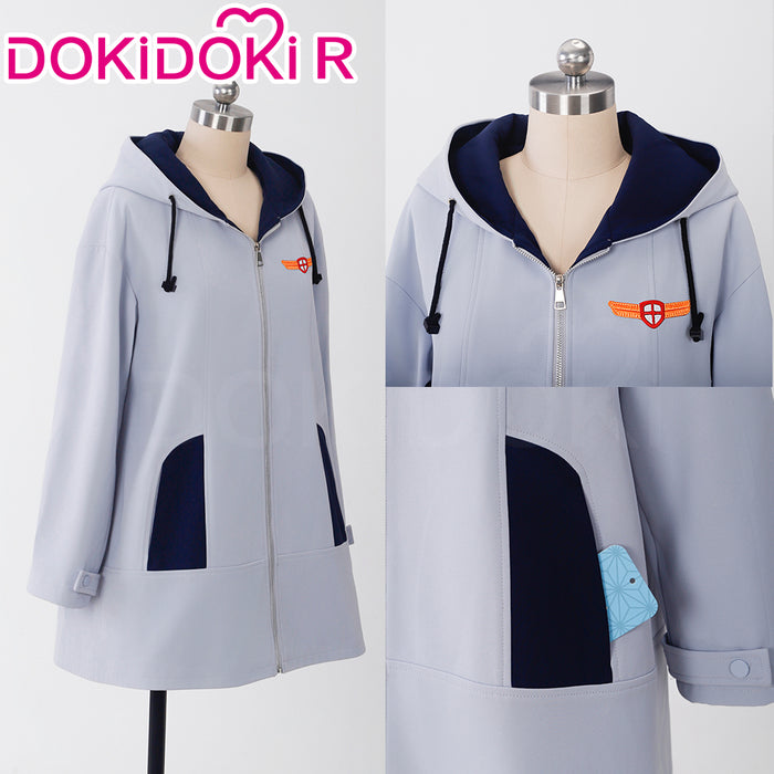 【Size S-2XL】DokiDoki-R Anime Cardcaptor Sakura Cosplay Sakura Kinomoto Ice Skating Dress Grey Coat