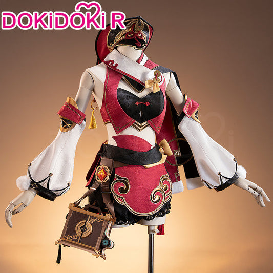 【Size S-2XL】DokiDoki-R Game Genshin Impact Cosplay Yanfei Costume Yan Fei