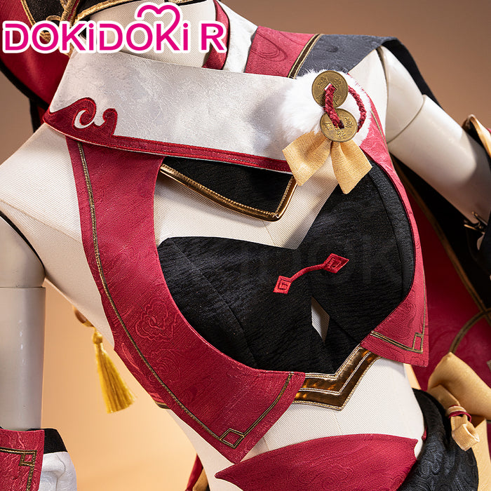 【Size S-2XL】DokiDoki-R Game Genshin Impact Cosplay Yanfei Costume Yan Fei