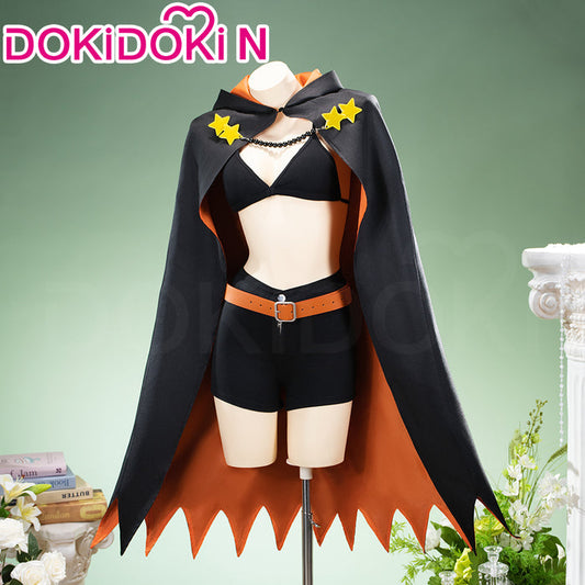 【Size S-3XL】DokiDoki-N Anime Cosplay Costume Black Orange Cloak