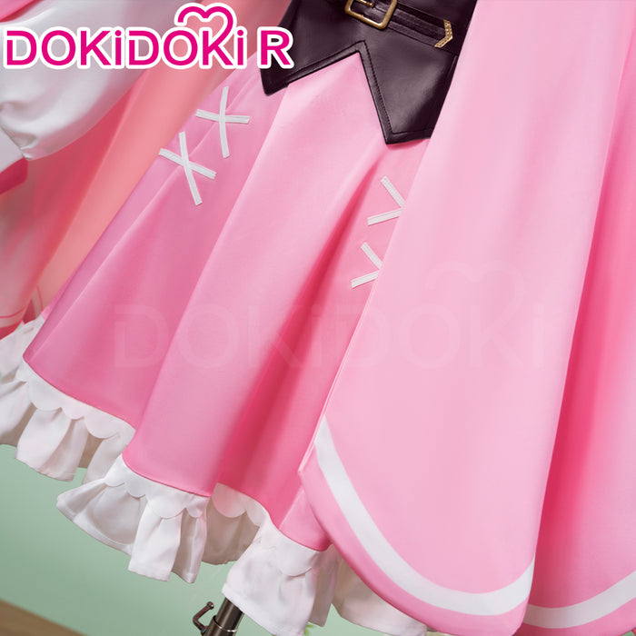 【Size S-3XL】DokiDoki-R Anime Cosplay Costume Pink White Dress