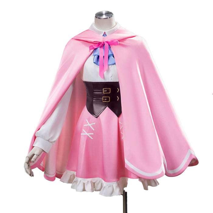 【Size S-3XL】DokiDoki-R Anime Cosplay Costume Pink White Dress