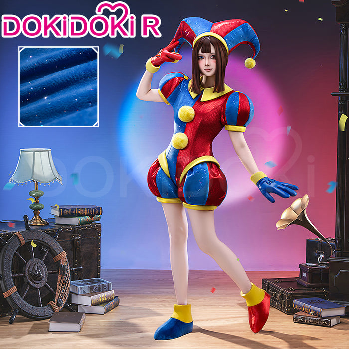 【Size S-3XL】DokiDoki-R Anime Cosplay Costume Red Blue Hearwear Halloween Clown Hat