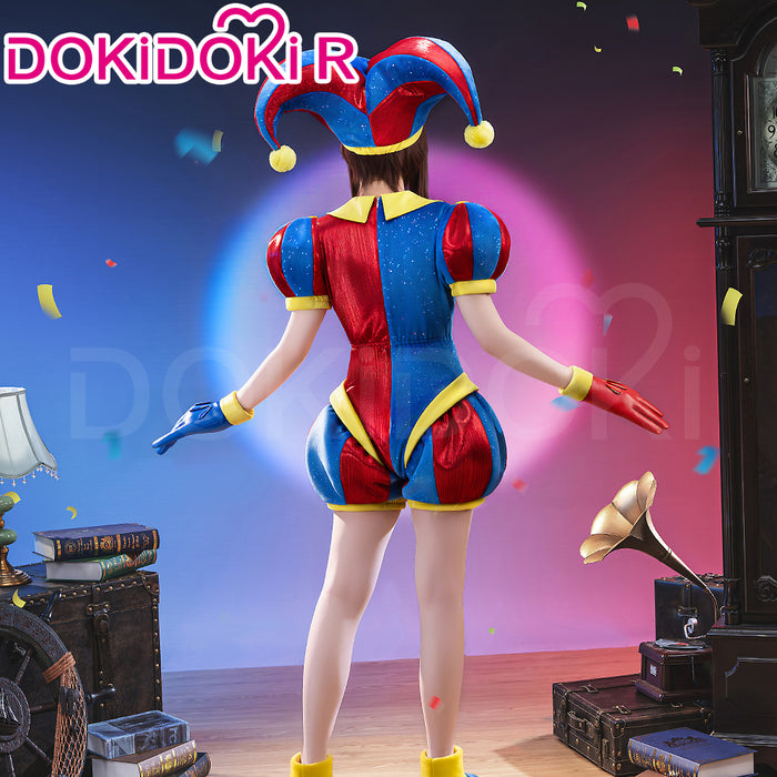 【Size S-3XL】DokiDoki-R Anime Cosplay Costume Red Blue Hearwear Halloween Clown Hat