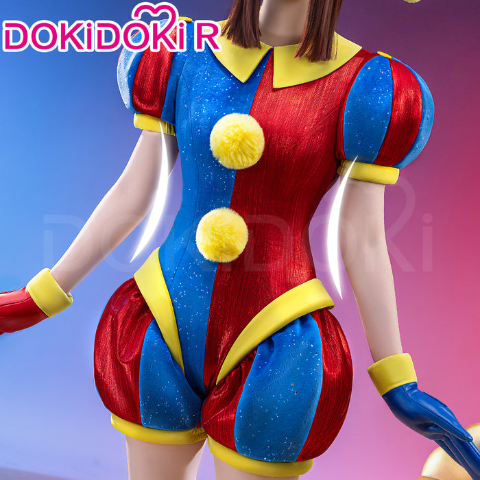【Size S-3XL】DokiDoki-R Anime Cosplay Costume Red Blue Hearwear Halloween Clown Hat