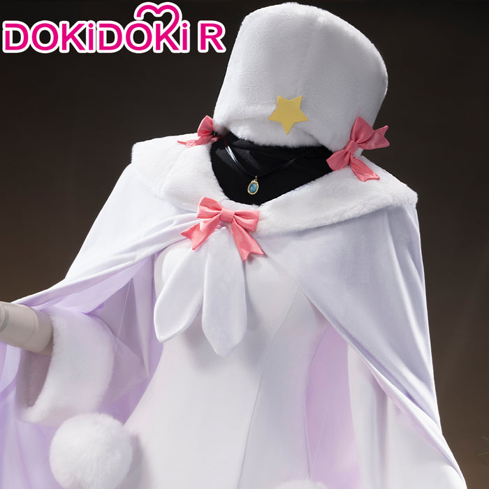 【Size S-3XL】DokiDoki-R Anime Cosplay White Pink Dress With Hat Cape Cute