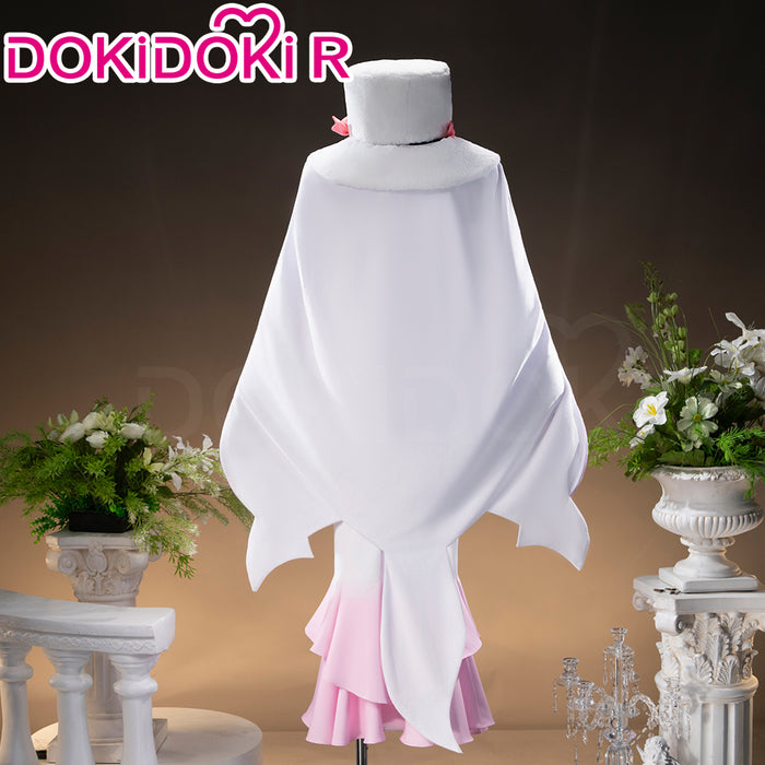 【Size S-3XL】DokiDoki-R Anime Cosplay White Pink Dress With Hat Cape Cute