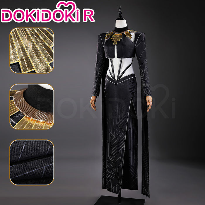 【Size S-3XL】DokiDoki-R Game Clair Obscur: Expedition 33 Cosplay Maelle / Sciel / Lune Costume Black Dress