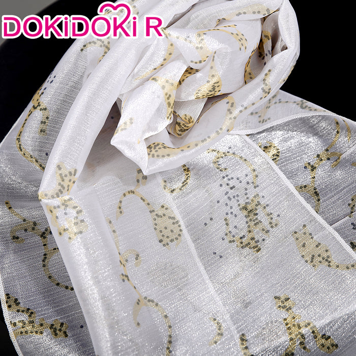 【Size S-3XL】DokiDoki-R Game Cosplay Costume White Golden Dress Dawn