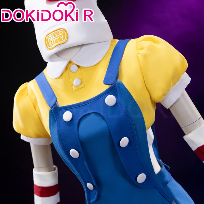 【Size S-3XL】DokiDoki-R Game Cosplay Costume Yellow Blue Overalls