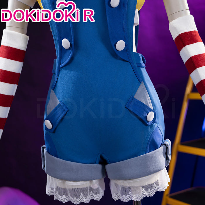 【Size S-3XL】DokiDoki-R Game Cosplay Costume Yellow Blue Overalls