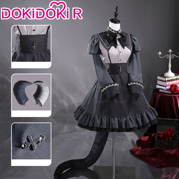 【Size S-3XL】DokiDoki-R Game Drunken Goddess Reflux Cosplay Femme Soule Costume PUKEY GODDESS SHOT TRICK