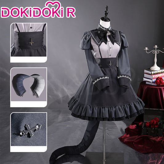 【Size S-3XL】DokiDoki-R Game Drunken Goddess Reflux Cosplay Femme Soule Costume PUKEY GODDESS SHOT TRICK