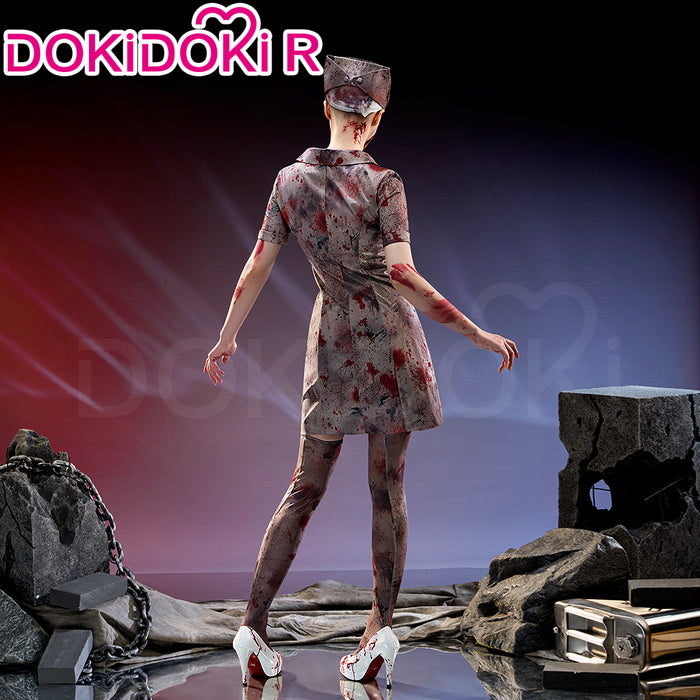 【Size S-3XL】DokiDoki-R Movie Game Cosplay Nurse Costume Halloween