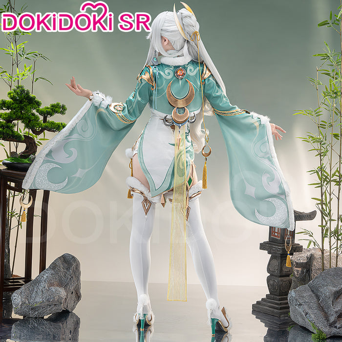 【Size S-3XL】DokiDoki-SR Game Genshin Impact Cosplay Zi Bai Costume White Horse Adeptus Zibai Luna IV