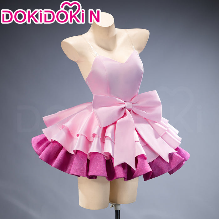 【Size XS-2XL】DokiDoki-N Music Project Cosplay Zombie Idol Costume Pink Dress Halloween