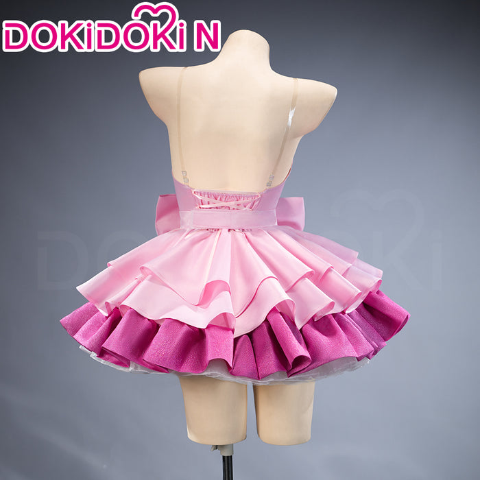 【Size XS-2XL】DokiDoki-N Music Project Cosplay Zombie Idol Costume Pink Dress Halloween