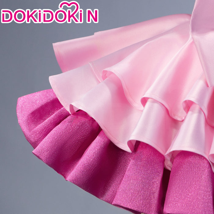 【Size XS-2XL】DokiDoki-N Music Project Cosplay Zombie Idol Costume Pink Dress Halloween