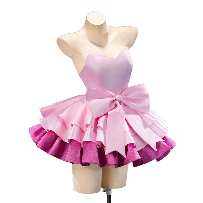 【Size XS-2XL】DokiDoki-N Music Project Cosplay Zombie Idol Costume Pink Dress Halloween