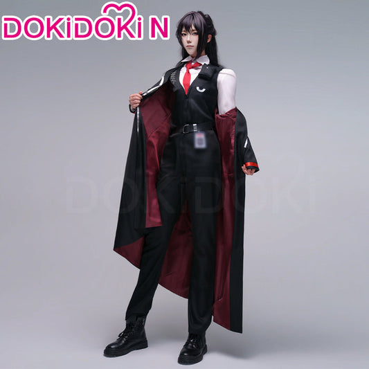 【Size XS-3XL】DokiDoki-N Game Cosplay Black Red Suit Costume