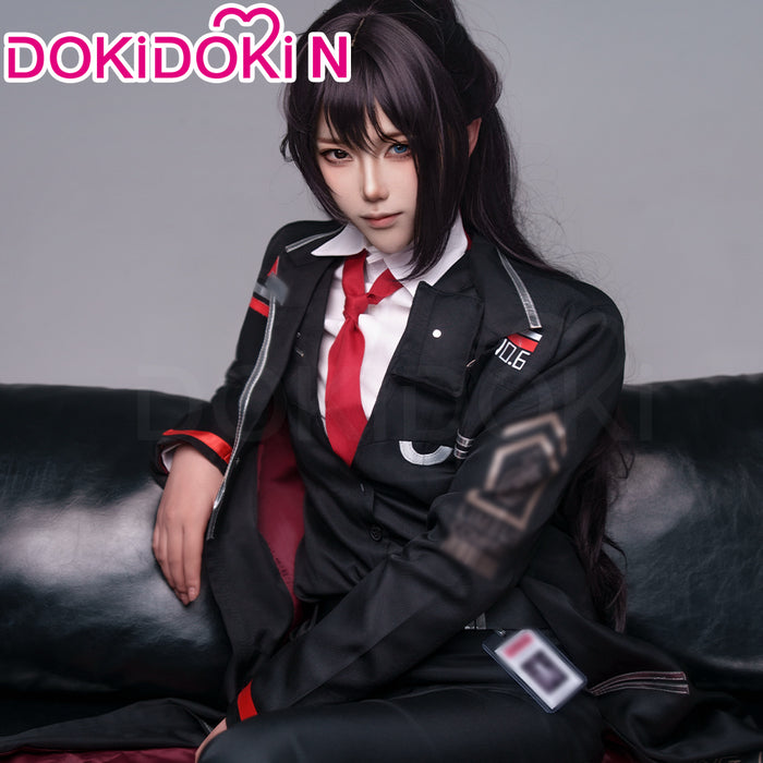 【Size XS-3XL】DokiDoki-N Game Cosplay Black Red Suit Costume