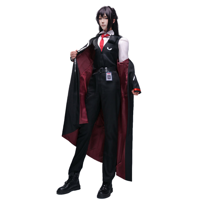 【Size XS-3XL】DokiDoki-N Game Cosplay Black Red Suit Costume