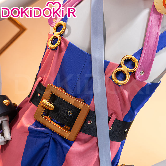 【Size XS-3XL】DokiDoki-R Anime Cosplay Costume Elbaph Arc Pink Purple With Pink Hat