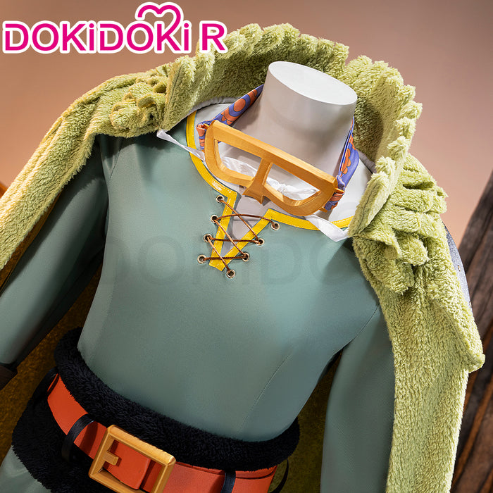 【Size XS-3XL】DokiDoki-R Anime Cosplay Costume Green Cloak Male