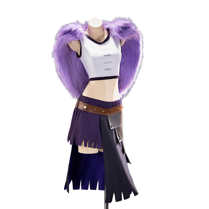 【Size XS-3XL】DokiDoki-R Anime Cosplay Giant Purple Dress Costume Warland Kingdom Elbaf