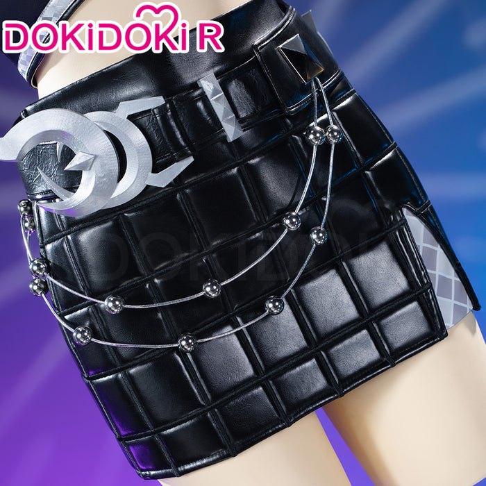 【Size XS-3XL】DokiDoki-R Game Cosplay Costume Black Sexy Dress Urban Predator Halloween