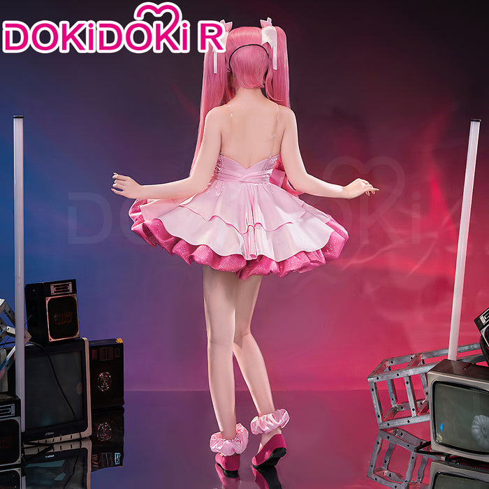 【Size XS-4XL】DokiDoki-R Music Project Cosplay Zombie Idol Costume Pink Dress Halloween