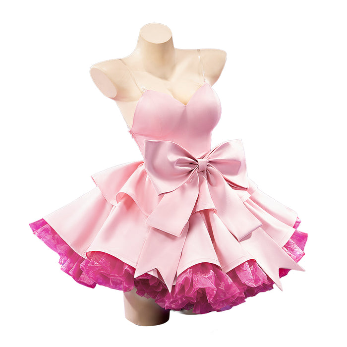 【Size XS-4XL】DokiDoki-R Music Project Cosplay Zombie Idol Costume Pink Dress