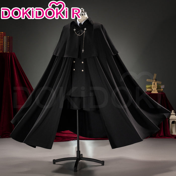 【Size XS-XL】DokiDoki-R Anime Cosplay Costume Black Suit With Cape / Hat