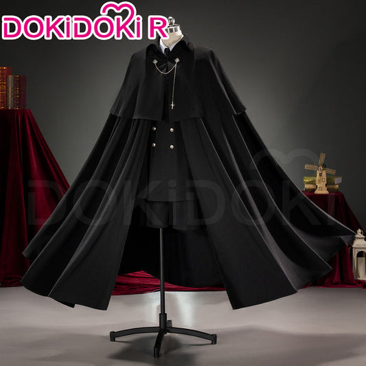【Size XS-XL】DokiDoki-R Anime Cosplay Costume Black Suit With Cape / Hat