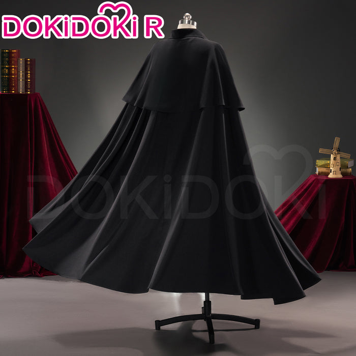 【Size XS-XL】DokiDoki-R Anime Cosplay Costume Black Suit With Cape / Hat