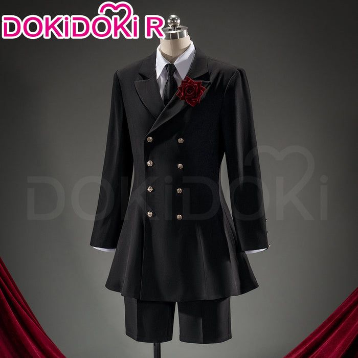 【Size XS-XL】DokiDoki-R Anime Cosplay Costume Black Suit With Cape / Hat