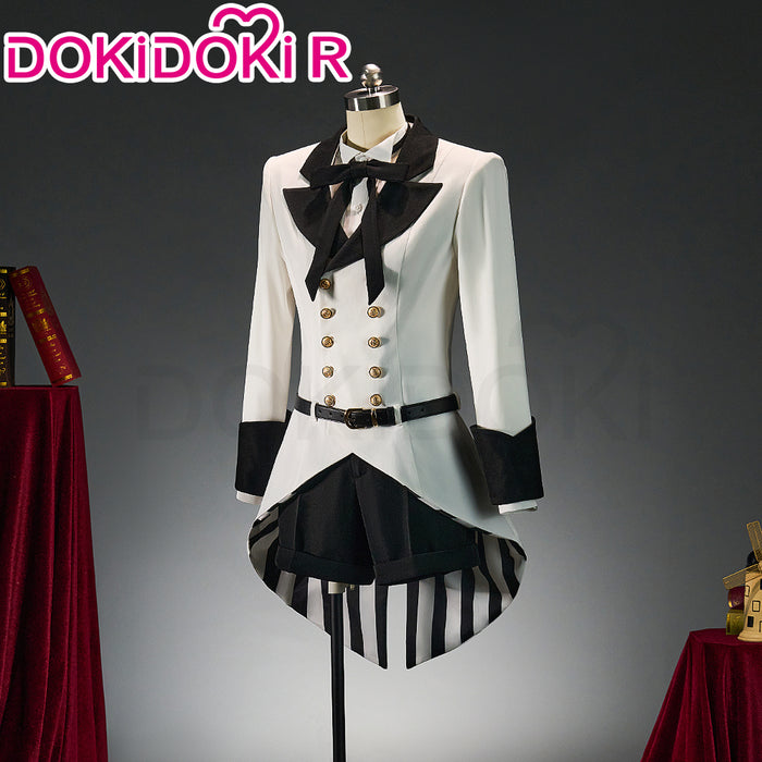 【Size XS-XL】DokiDoki-R Anime Cosplay Costume White Black Striped Suit With Hat